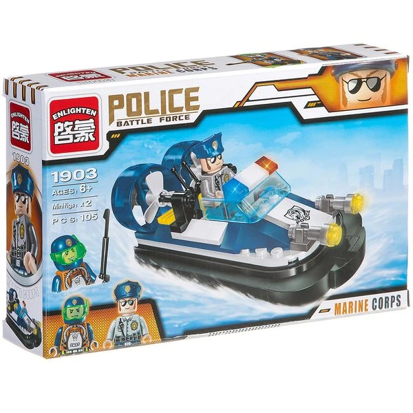 Конструктор ENLIGHTEN пластик Police, 105 деталей, 2 фигурки, арт.1903 Конструктор ENLIGHTEN пластик Police, 105 деталей, 2 фигурки, арт.1903