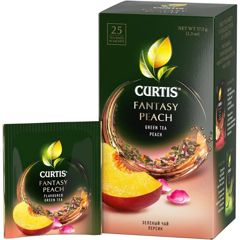 Чай Curtis Fantasy Peach зеленый, 25сашет