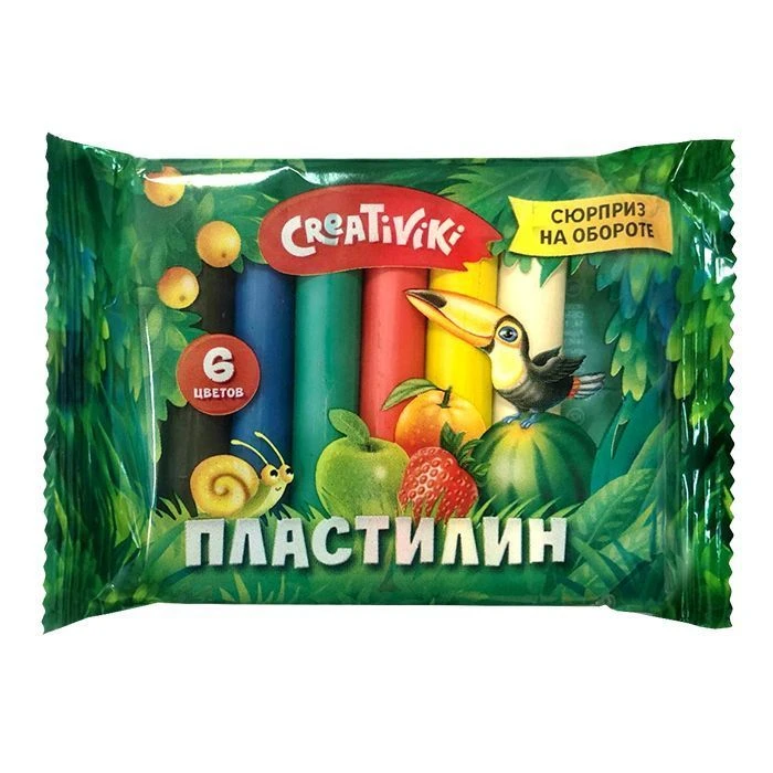 Пластилин Creativiki 6 цв. 10 г 3+