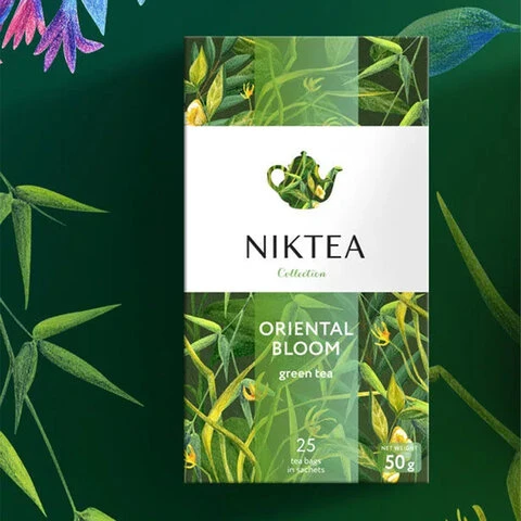 Чай NIKTEA "Oriental Bloom" зеленый, 25 пакетиков в конвертах по 2 г,
