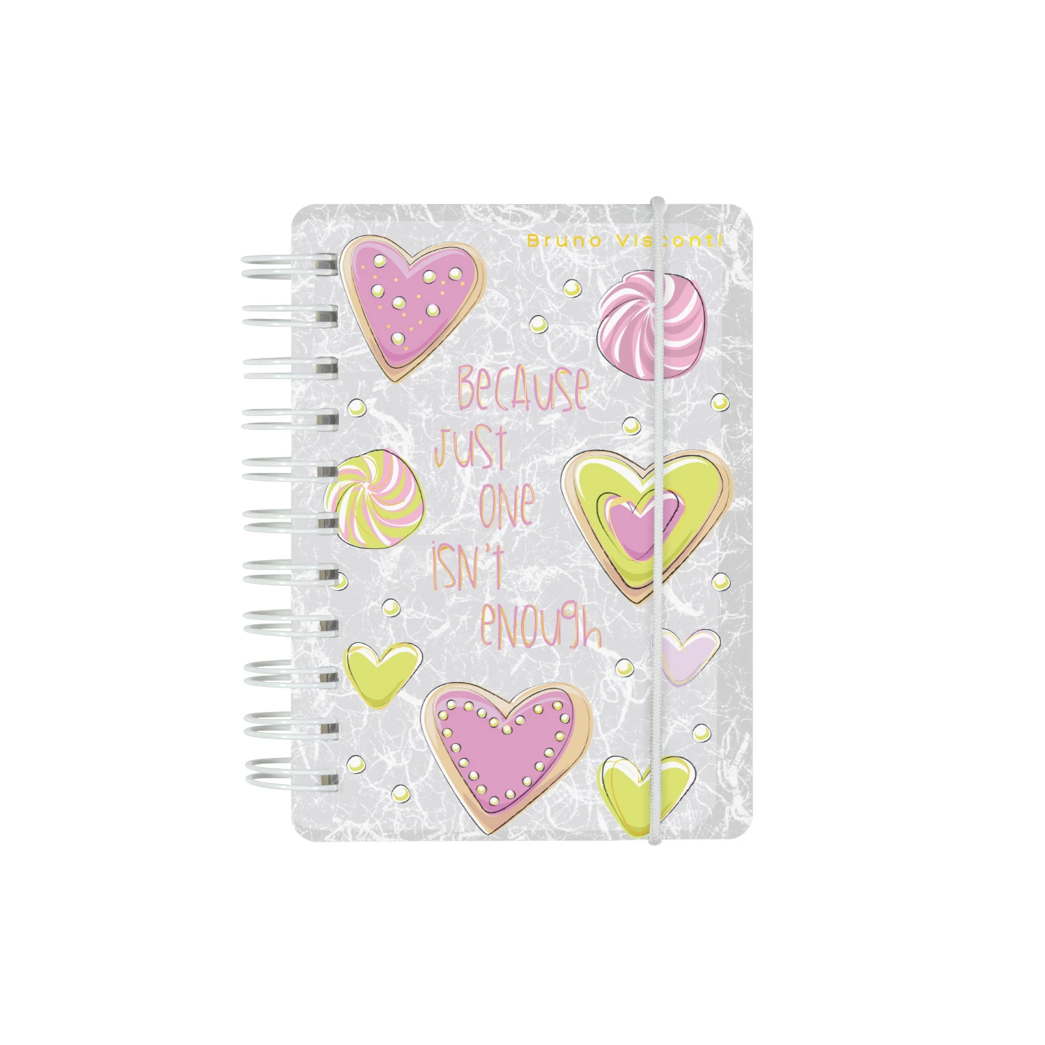 "CUTE JOURNAL" А7, 80 Л. НА ГРЕБНЕ С РЕЗИНКОЙ "СЛАДКОЕ