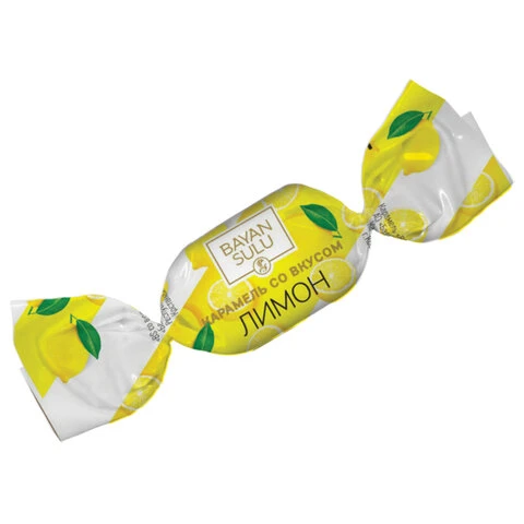 Карамель со вкусом лимона, с желейной начинкой, 1 кг, BAYAN SULU, 1040000033
