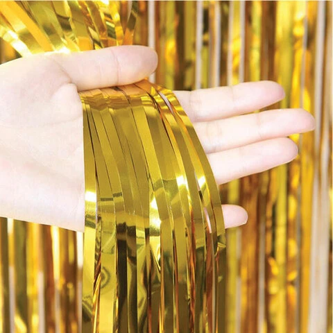 Дождик-занавес, ширина 1 м, длина 2 м, золотистый, 100-200 Дождик-занавес, ширина 1 м, длина 2 м, золотистый, 100-200