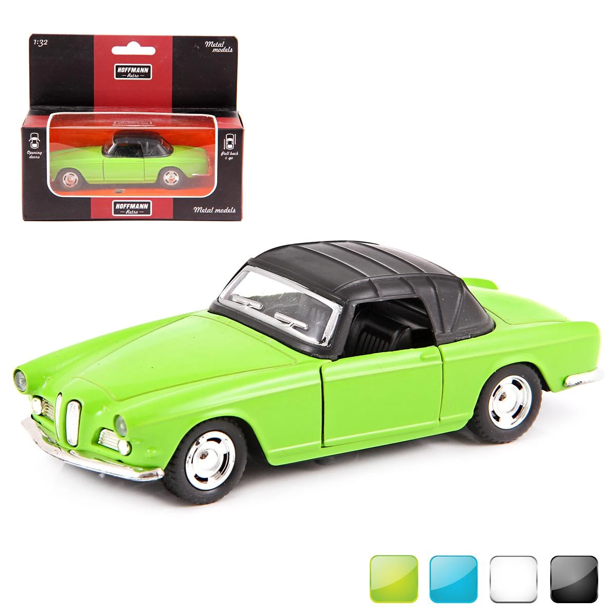 Машина металлическая RETRO Style 1:32, дв. откр., инерц. 62876 Машина металлическая RETRO Style 1:32, дв. откр., инерц. 62876