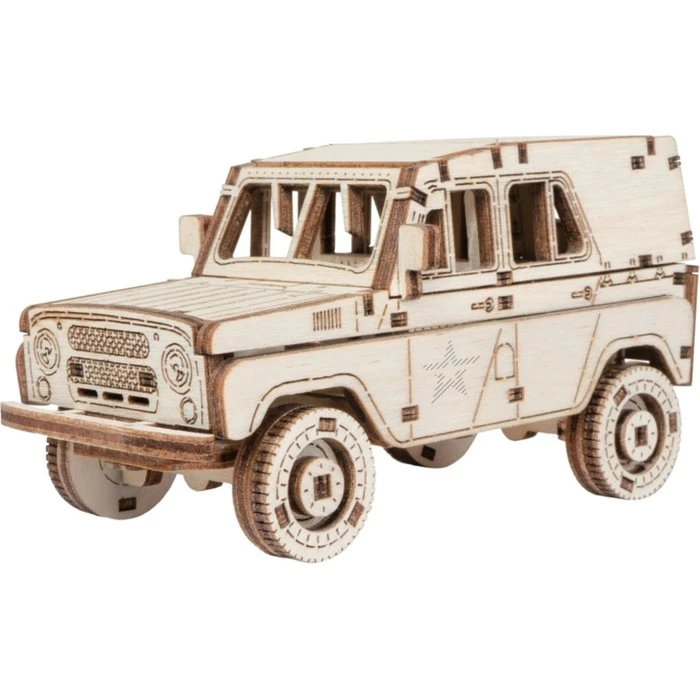 Деревянный конструктор, сборная модель «Армия России», внедорожник Боец Деревянный конструктор, сборная модель «Армия России», внедорожник Боец