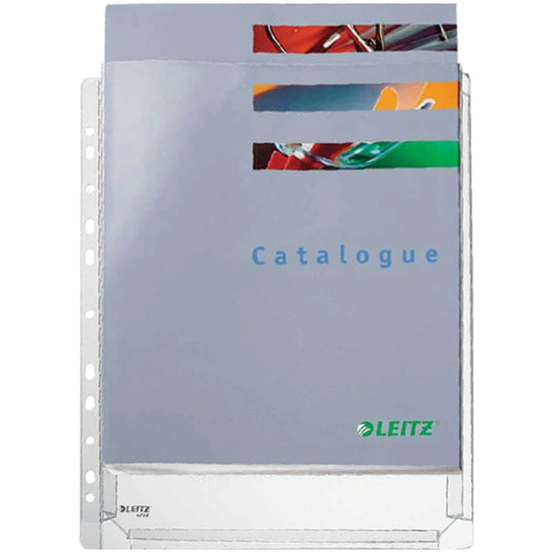 Папка-вкладыш с перфорацией Leitz, А4, 170мкм, глянцевая, расширяющаяся (10 шт.в