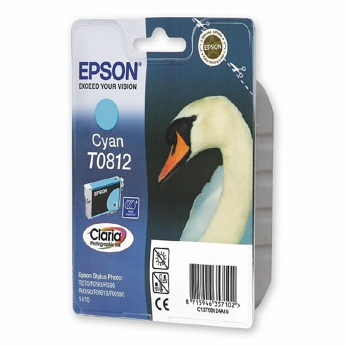 Картридж струйный Epson T0812 C13T11124A10 гол. пов.емк. для R270 штр. 