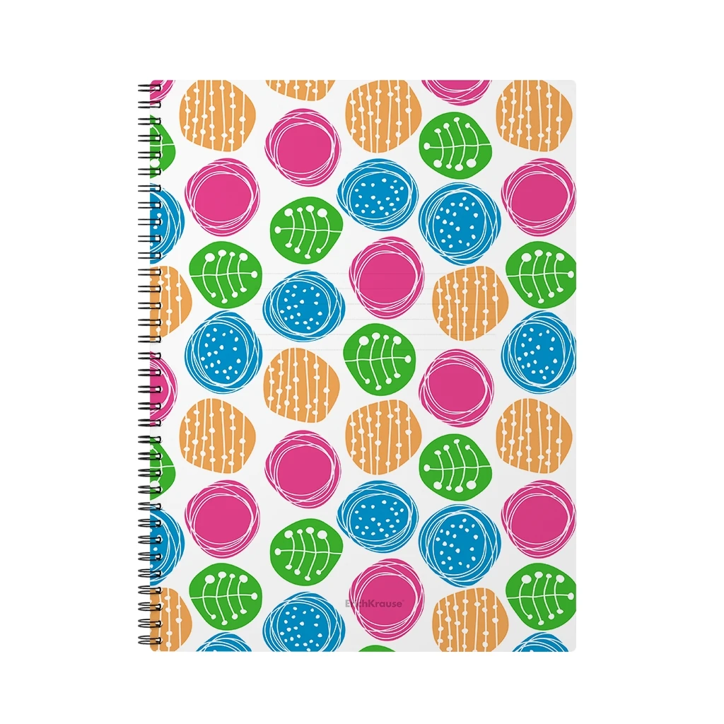 Тетрадь общая с пластиковой обложкой на спирали Erich Krause Buttons, А4, 60 Тетрадь общая с пластиковой обложкой на спирали Erich Krause Buttons, А4, 60