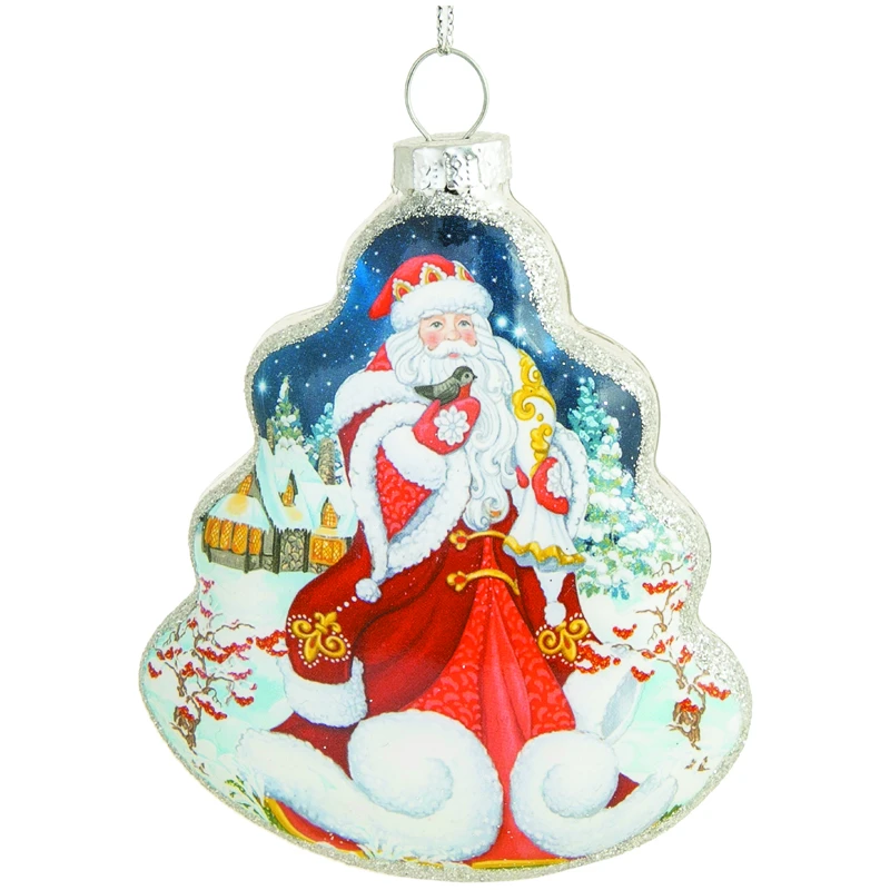 Елочное украшение из стекла "Дед Мороз", 2*9,5*8см