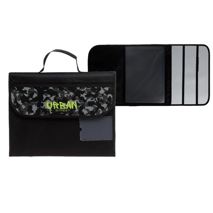 Папка для труда А4 Calligrata «Камуфляж» с ручками, текстиль, раскладная на Папка для труда А4 Calligrata «Камуфляж» с ручками, текстиль, раскладная на