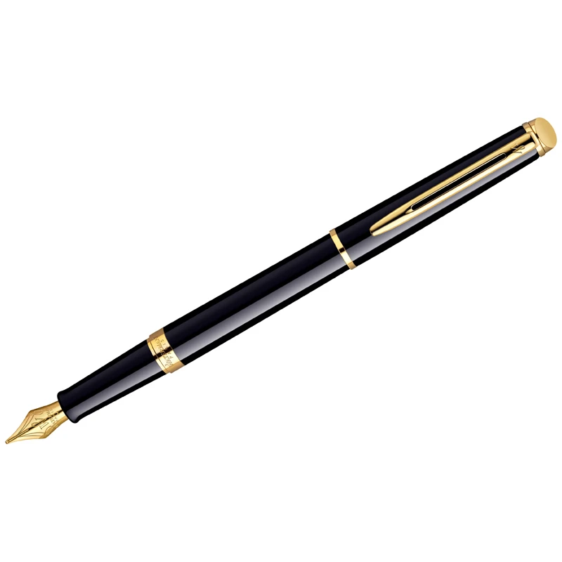 Ручка перьевая Waterman "Hemisphere Mars Black GT" синяя, 0,8мм,