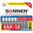 Батарейки SONNEN Alkaline, AAA (LR03, 24А), алкалиновые, КОМПЛЕКТ 10 шт., в