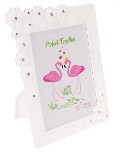 Фоторамка Нежные цветы, белая 15х20 см ФР-7341