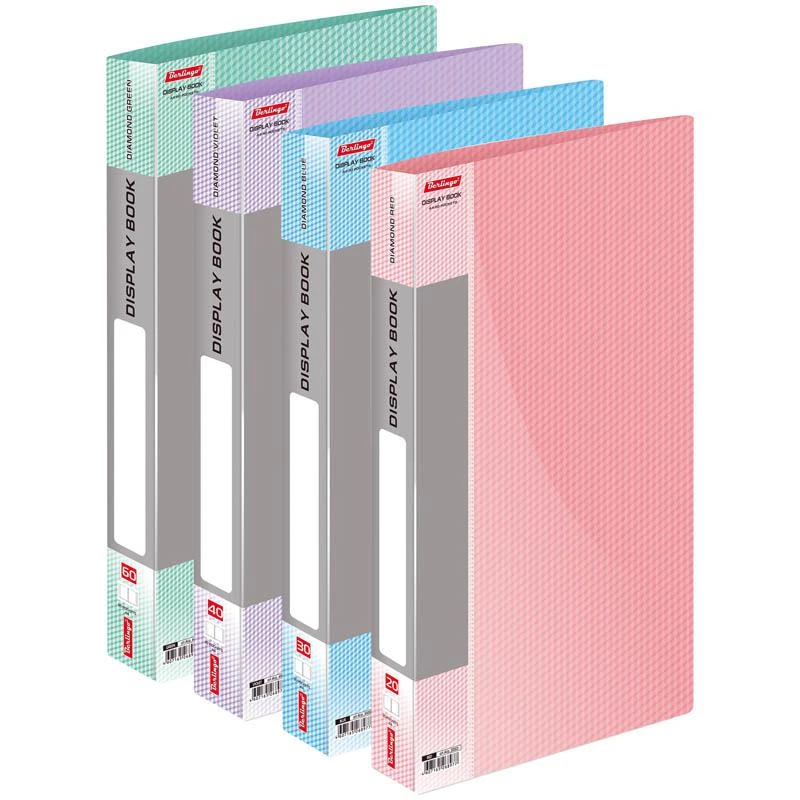 Папка "Diamond" с 20 вкладышами, 14мм, 700мкм, красная: AVp_20003