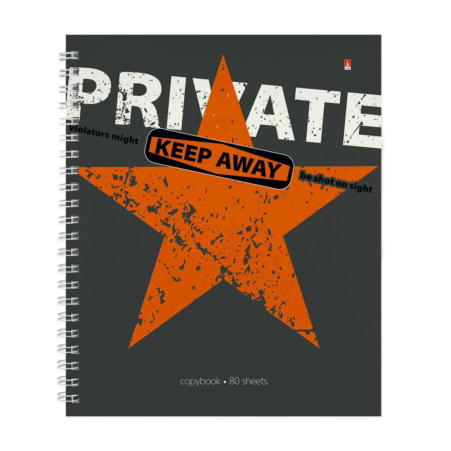 ТЕТРАДЬ 80Л. А5+ ГР. "KEEP AWAY" 5 ВИДОВ