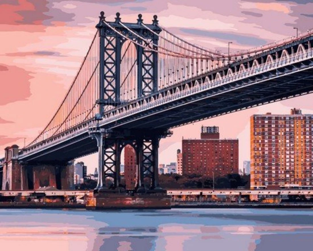 Картина по номерам Мост в Манхэттене 40 х 50см.