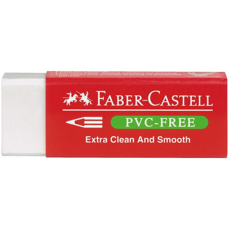 Ластик Faber-Castell "PVC-free", прямоугольный, картонный футляр,