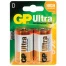 Батарейки GP Ultra, D (LR20, 13А), алкалиновые, комплект 2 шт., в блистере,