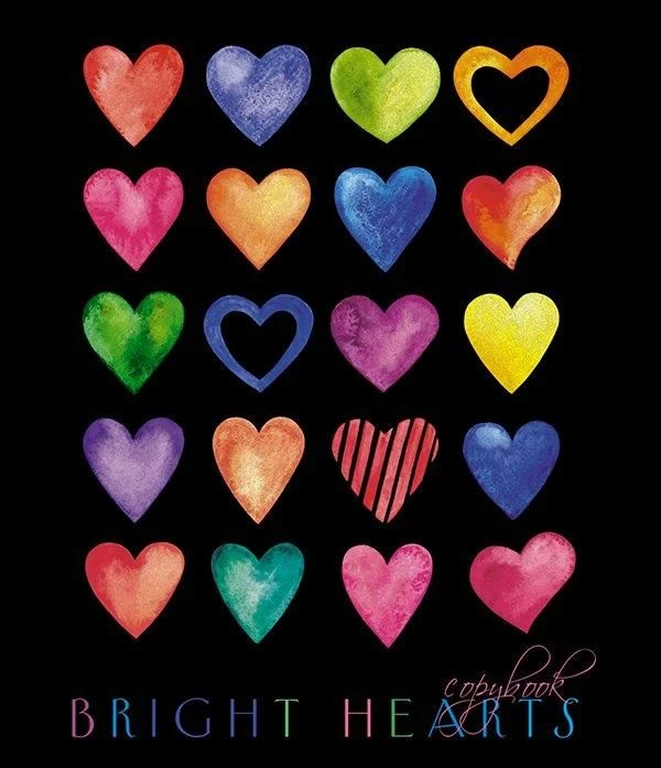 Тетрадь 80 л. кл. скреп. ЦВЕТНЫЕ СЕРДЕЧКИ А5 мел. карт. блёстки офс. Тетрадь 80 л. кл. скреп. ЦВЕТНЫЕ СЕРДЕЧКИ А5 мел. карт. блёстки офс.