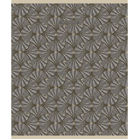 Тетрадь А5 96л. ПЗБМ скоба, клетка, фольга, ламинация, выборочный лак, Золотые