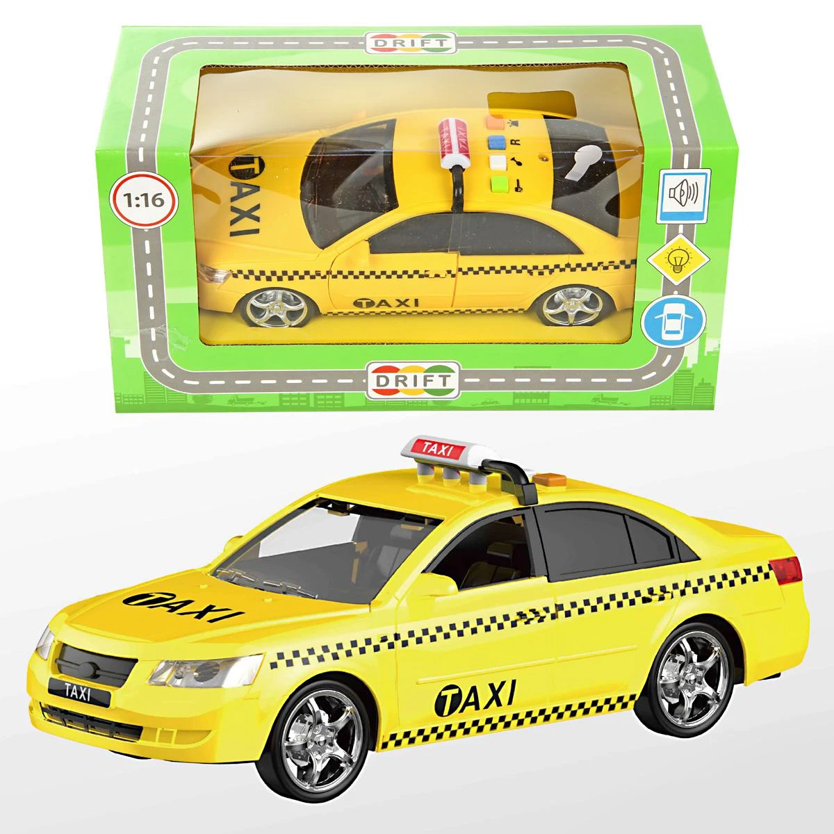 Машина фрикционная, такси, свет, звук, 29*12,5*15 57245
