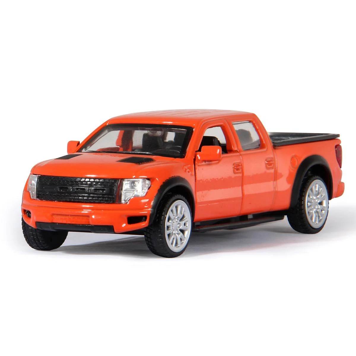 Машина металлическая 1:52 Ford F-150 SVT Raptor. Дв.Откр., цв.оранж., инерц.