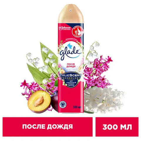 Освежитель воздуха аэрозольный 300 мл, GLADE (Глейд) "После дождя"