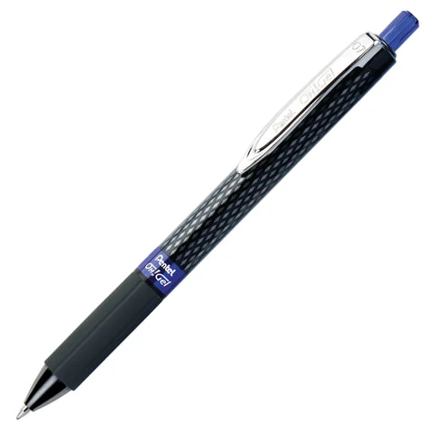 Ручка гелевая автоматическая с грипом PENTEL (Япония) "Oh!Gel", СИНЯЯ,