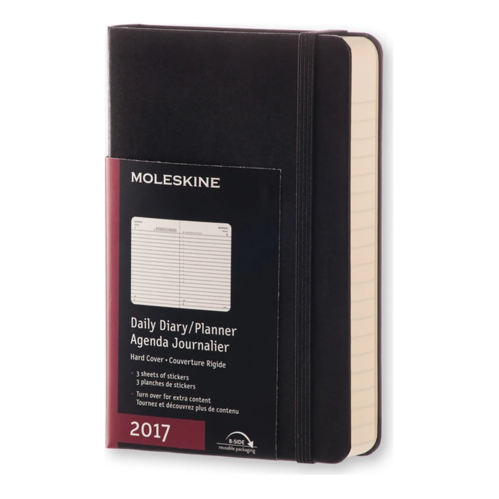 Ежедневник Moleskine Classic Daily Pocket, датир.12мес, 400 стр., черный