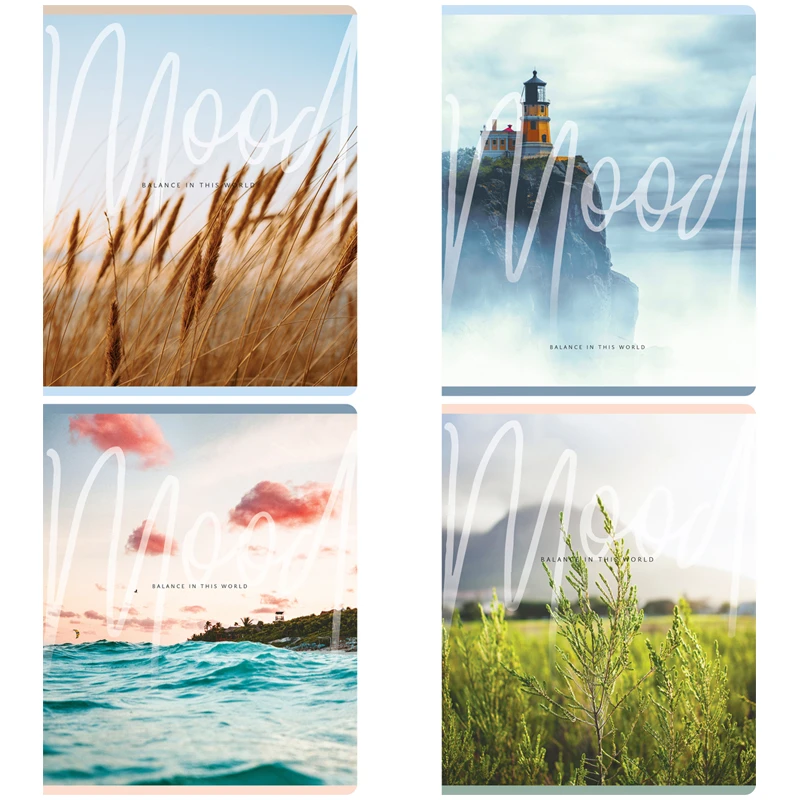 Тетрадь 60л., А5, клетка Greenwich Line "Mood", матовая ламинация,