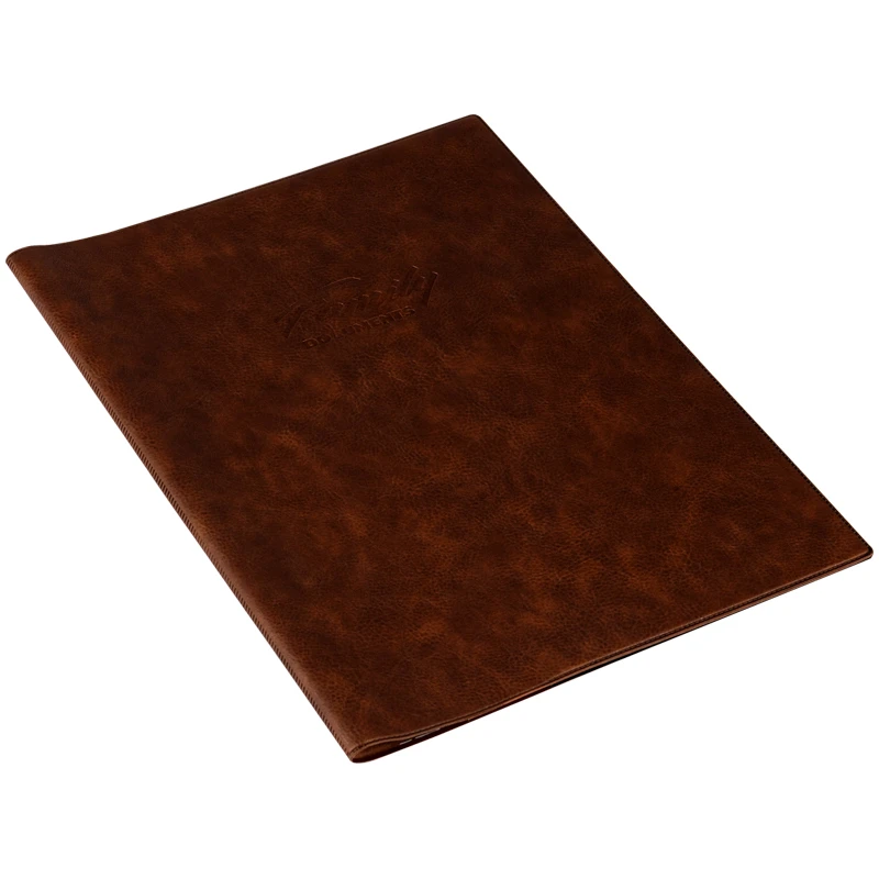Папка для семейных документов А4, OfficeSpace, искусств. кожа, коричневая, инд.