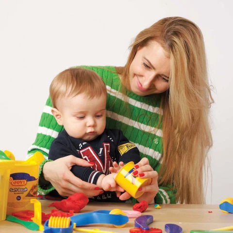 Пластилин на растительной основе JOVI (Испания), 3 цвета, 330 г, неоновый,