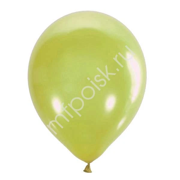 Воздушные шары Премиум Металлик LIME GREEN 035, 50 штук, 14"/35см.