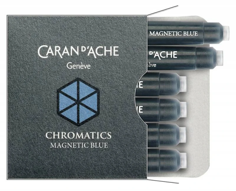 Carandache Чернила (картридж), синий, 6 шт в упаковке