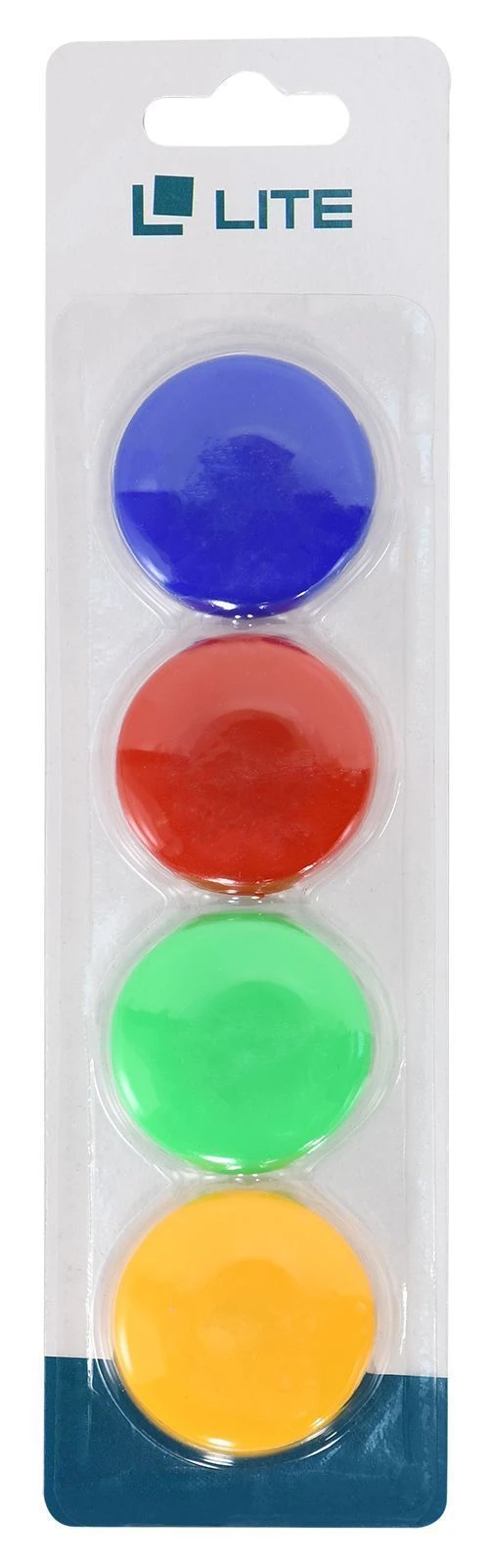 Магниты для досок LITE d=40 мм 4 шт ассорти блистер европодвес