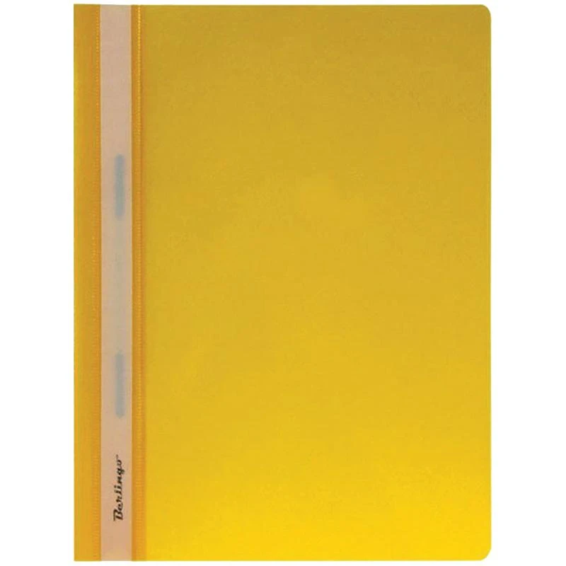 Папка-скоросшиватель пластик. А4, 180мкм, желтая с прозр. верхом: ASp_04105