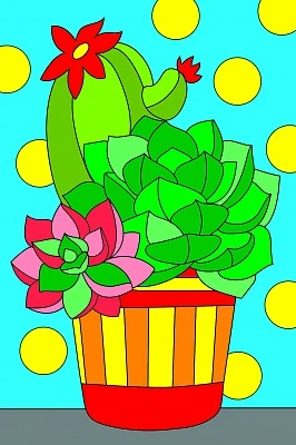 Алмазная мозаика (блест.) 10х15 см, с подр., с полн. заполн. (12 цв.) ЯРКИЙ