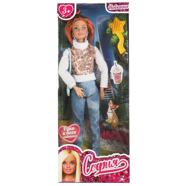 Кукла 29 см София путешествие в Москва, акс для путешественика ТМ