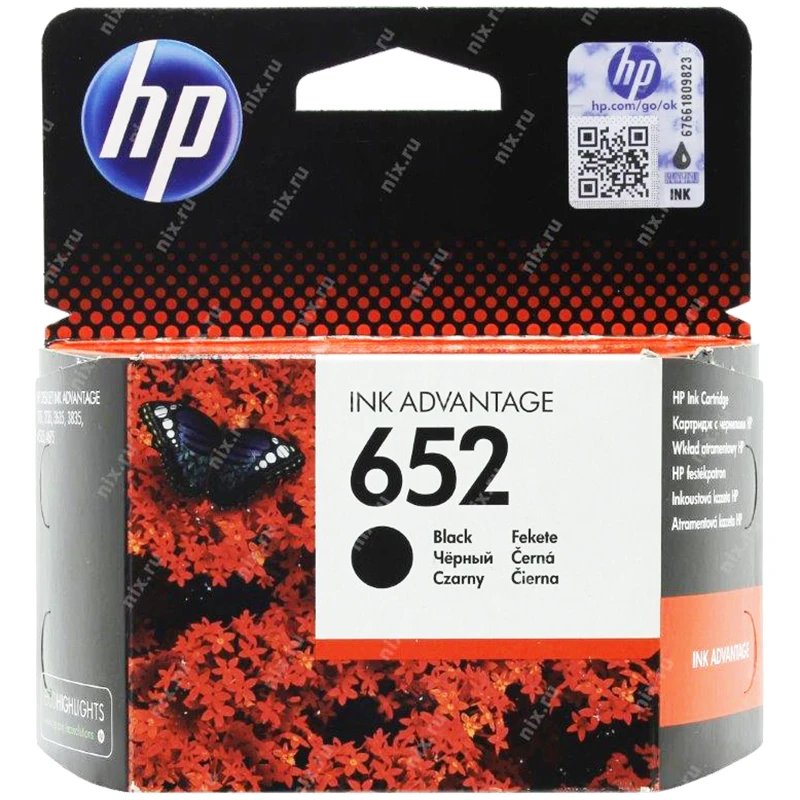 Картридж ориг. HP F6V25AE (№652) черный для DJ Advantage