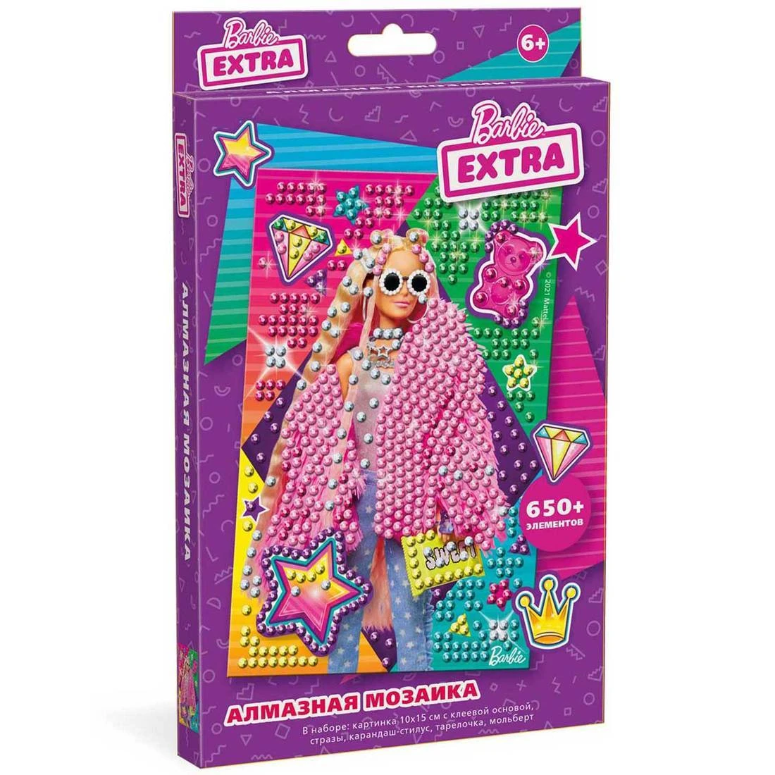 Алмазная мозаика Barbie Extra 10х15 см.