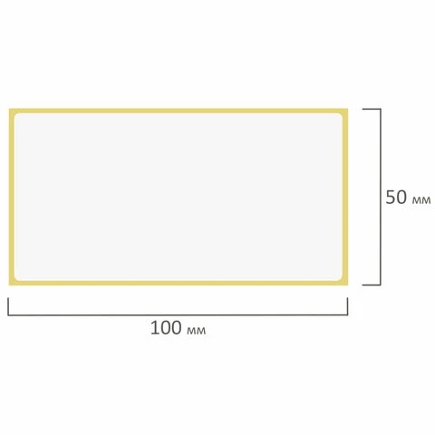 Этикетка ТермоЭко (100х50 мм), 500 этикеток в ролике, светостойкость до 2