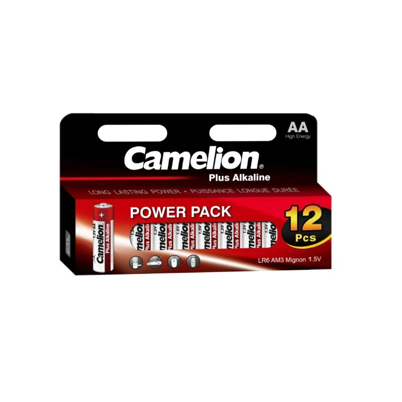 Батарейка Camelion Plus Alkaline 12шт/бл (LR6-HP12, 1.5В) (5818)