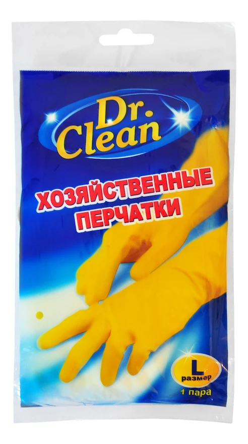 Перчатки резиновые Dr.Clean размер M Латекс