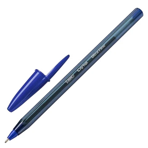 Ручка шариковая BIC "Cristal Exact", СИНЯЯ, корпус тонированный, узел