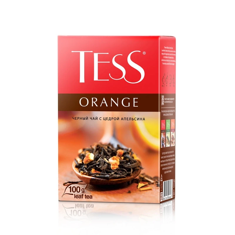 Чай Tess Orange листовой черный с добавками,100г 0646-15