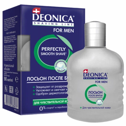 Лосьон после бритья 90 мл, DEONICA FOR MEN, для чувствительной кожи,