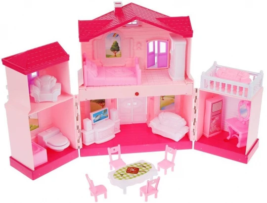 Игровой набор Кукольный домик, в комплекте 16 предметов, свет, звук