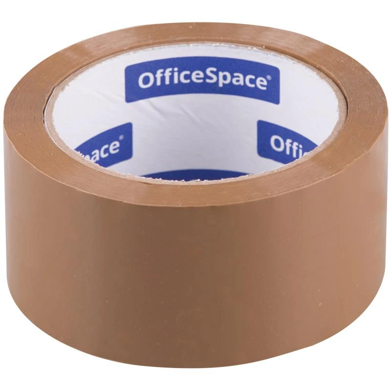 Клейкая лента упаковочная OfficeSpace, 48мм*66м, 45мкм, темная, ШК КЛ_18607