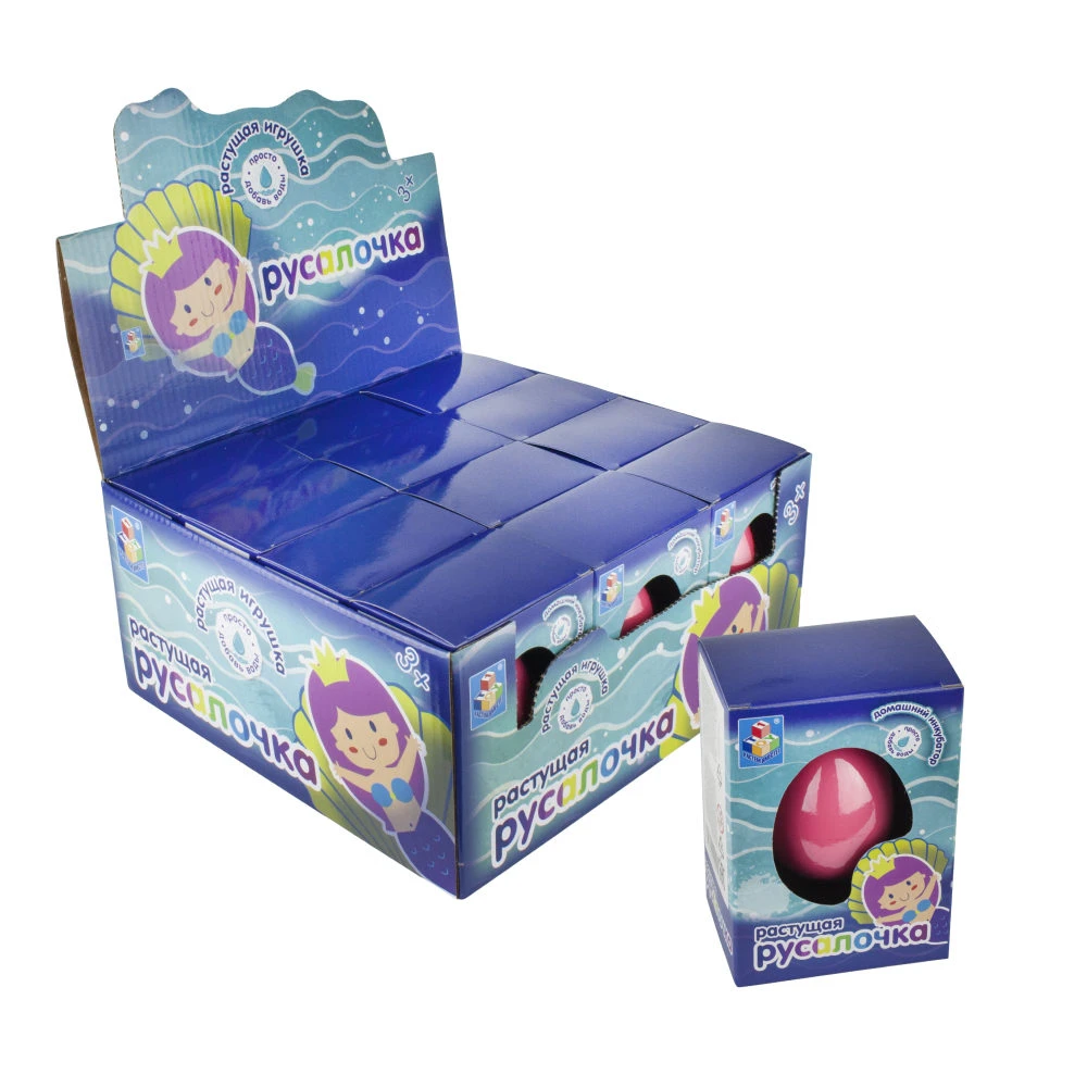 1TOY Домашний инкубатор, яйцо с растущей русалкой, 10.5*7.5*5см. Т15939