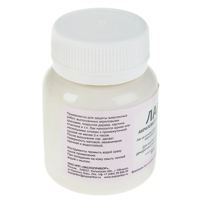 Лак акриловый матовый, на водной основе, DecArt, 80 мл